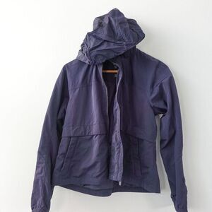 Lululemon Windbreaker Jacket 4 Blue Packable Sport Lightweight Hoodie Drawstring